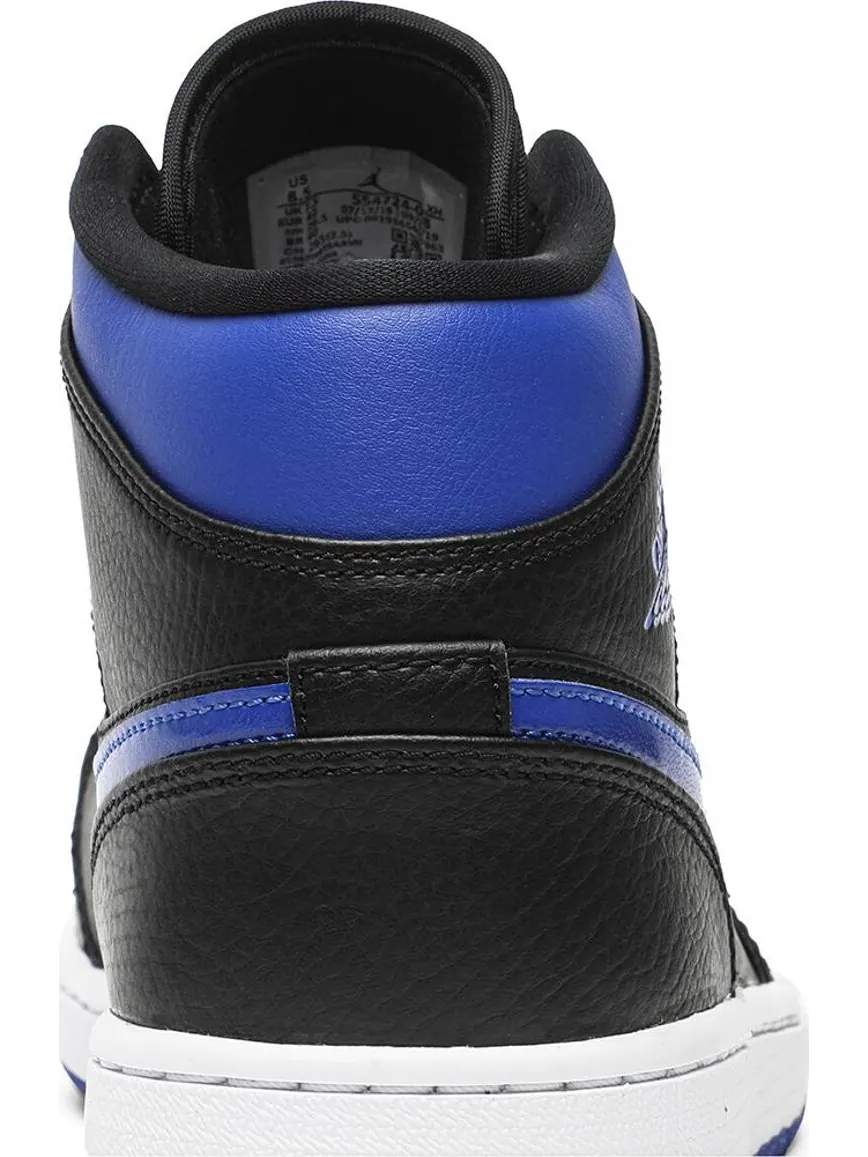 Кроссовки Air Jordan 1 Mid Black Hyper Royal — изображение 7 из 8, синий