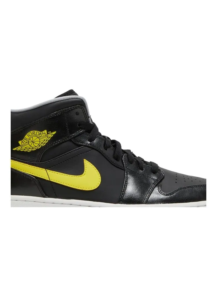 Кроссовки Air Jordan 1 Mid 'Yellow' — изображение 2 из 4, черный