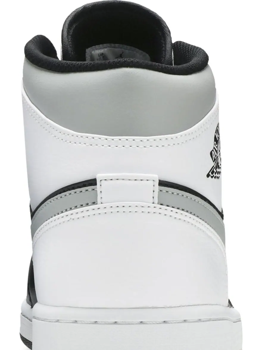 Кроссовки Air Jordan 1 Mid White Shadow — изображение 7 из 8, серый