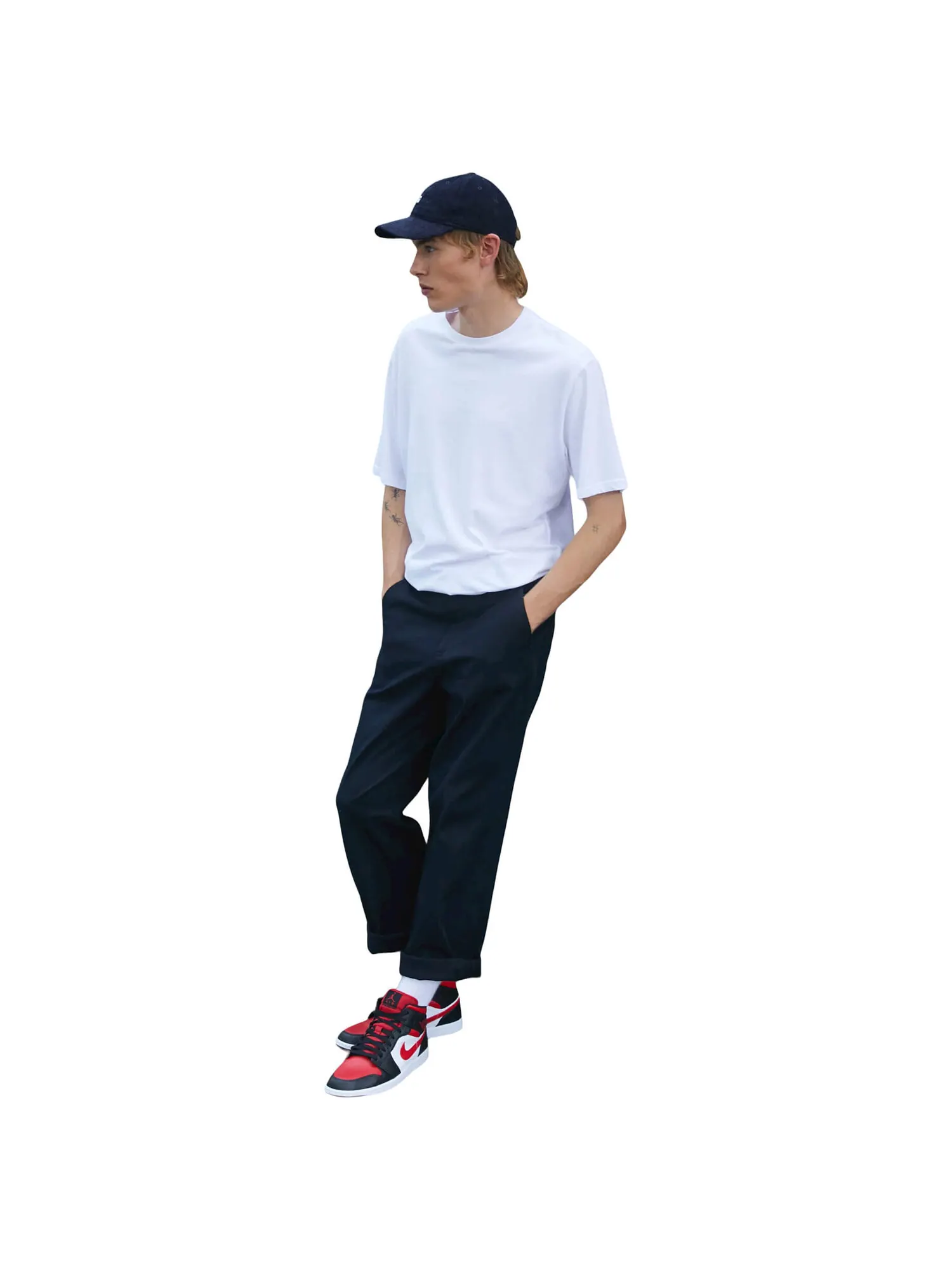 Кроссовки Nike Air Jordan 1 Mid — изображение 7 из 8, черный красный