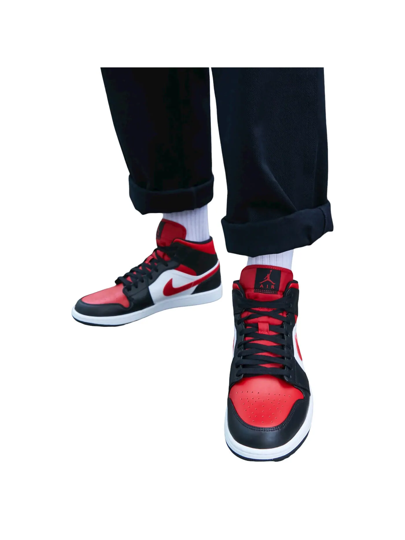 Кроссовки Nike Air Jordan 1 Mid — изображение 8 из 8, черный красный