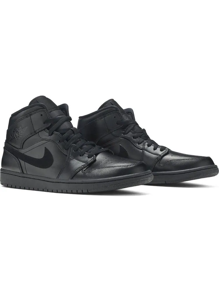 Кроссовки Air Jordan 1 Mid Triple Black — изображение 8 из 8, черный