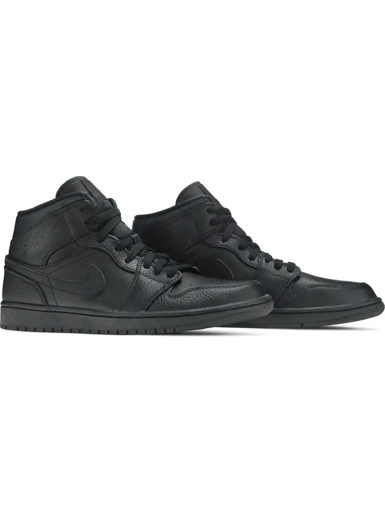 Кроссовки Air Jordan 1 Mid Triple Black 2020 — изображение 8 из 8, черный