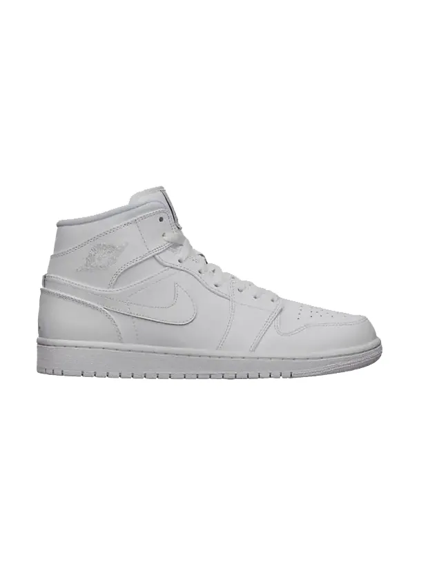 Кроссовки Air Jordan 1 Mid 'White' — изображение 1 из 4, белый