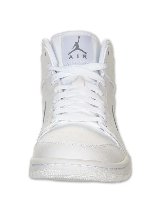 Кроссовки Air Jordan 1 Mid 'White' — изображение 4 из 4, белый