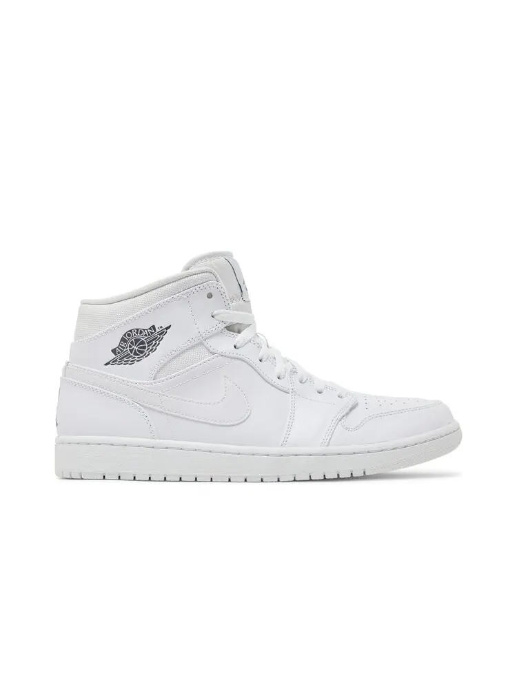 Кроссовки Air Jordan 1 Mid 'White Cool Grey' — изображение 1 из 4, белый