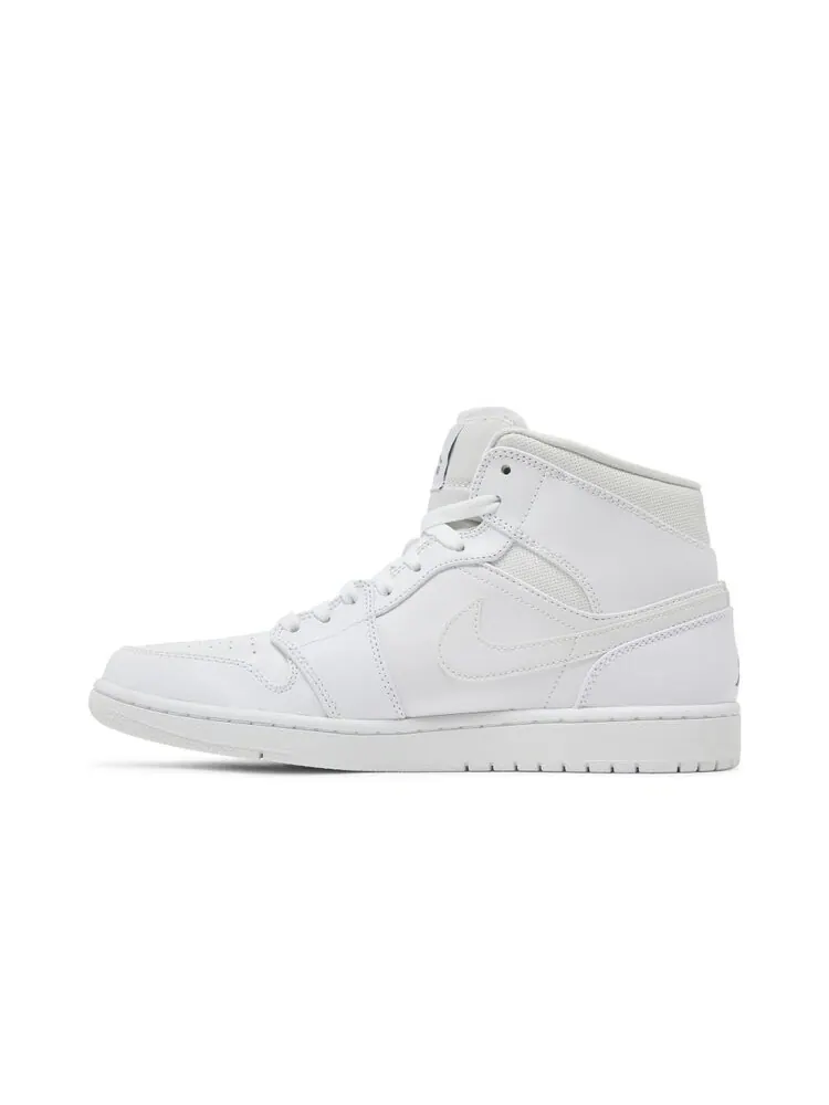 Кроссовки Air Jordan 1 Mid 'White Cool Grey' — изображение 3 из 4, белый