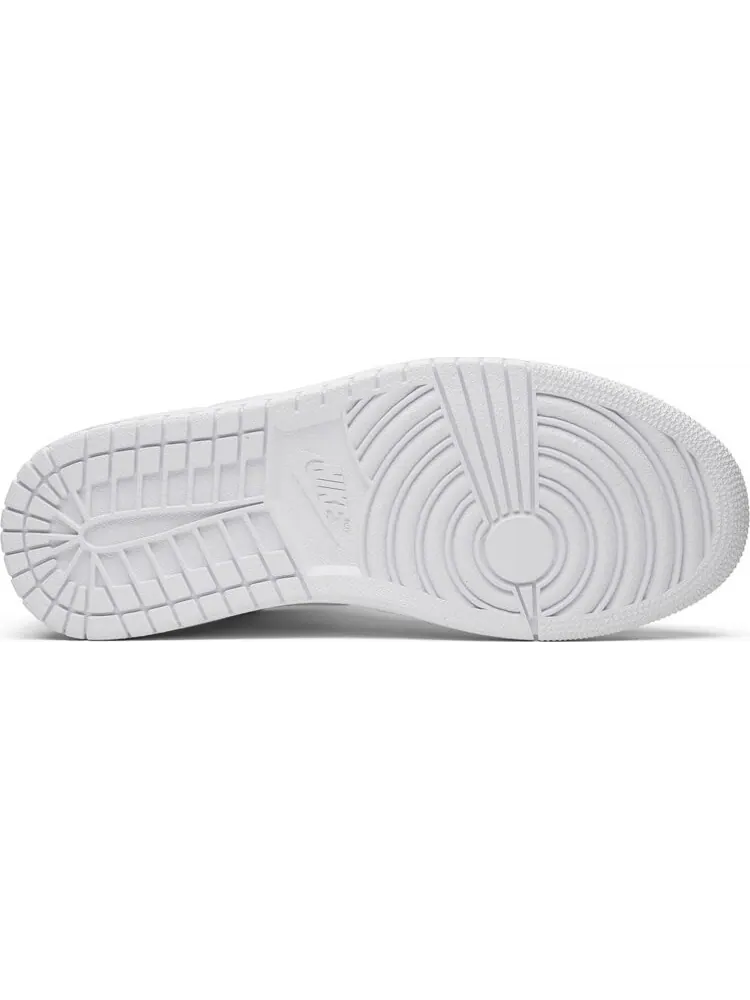 Кроссовки Air Jordan 1 Retro Mid White Pure Platinum — изображение 4 из 8, белый