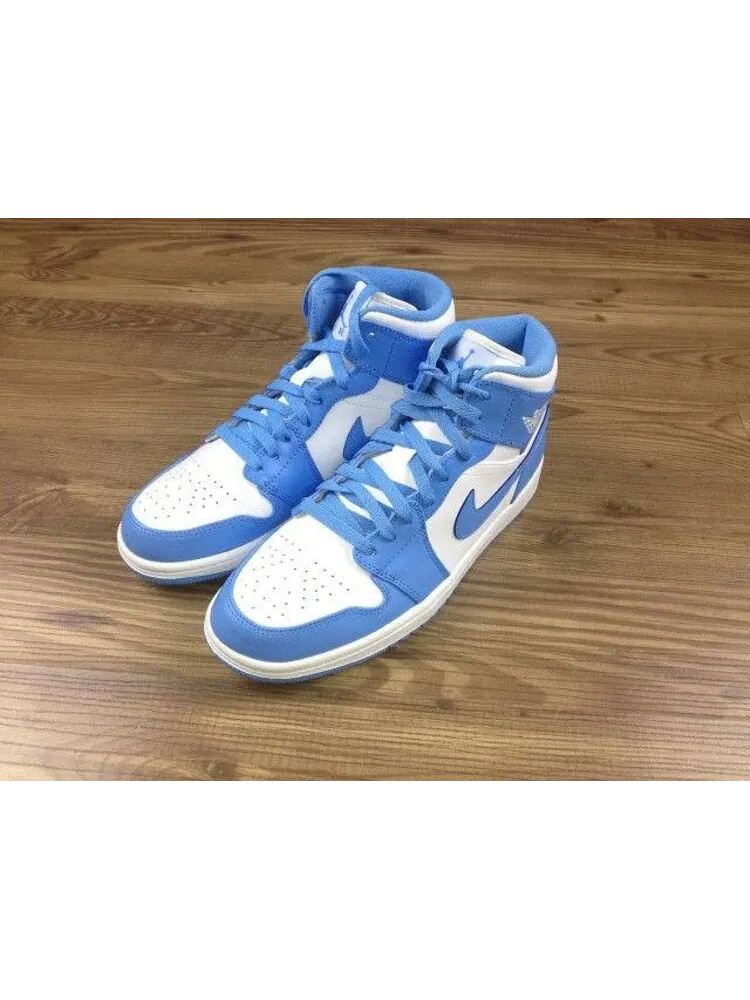 Кроссовки Air Jordan 1 Mid UNC — изображение 2 из 7, белый