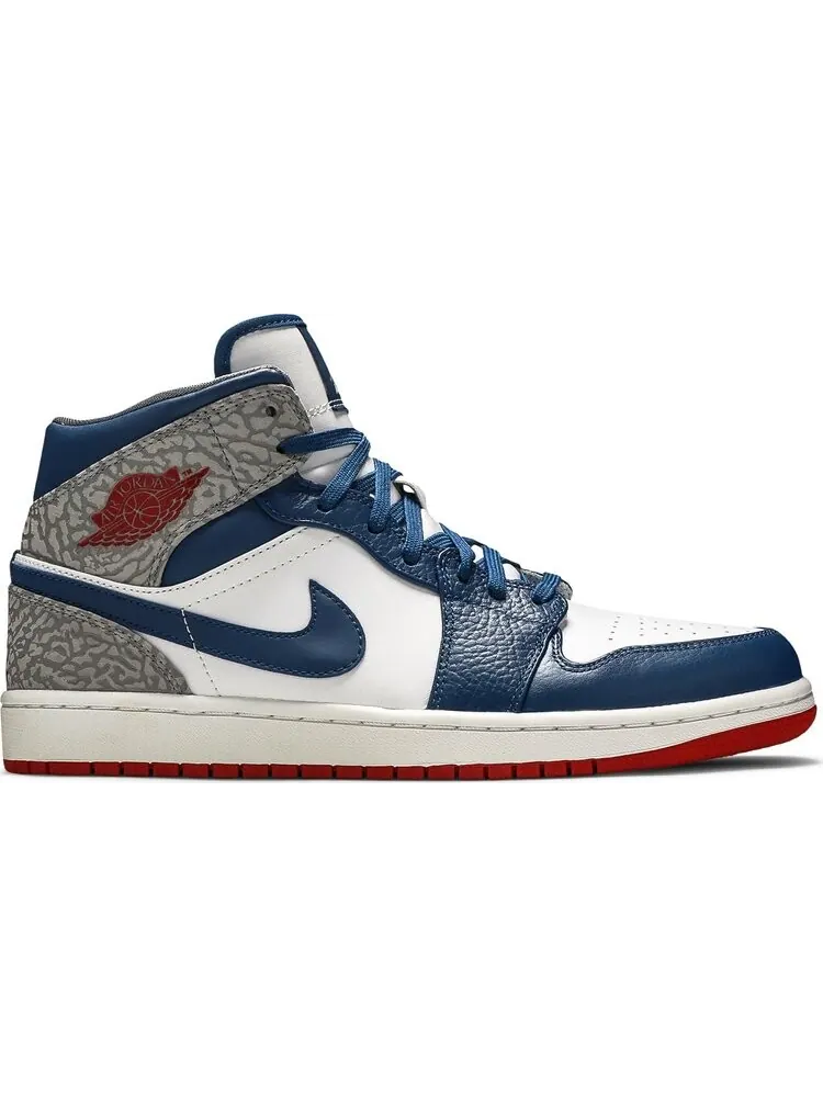Кроссовки Air Jordan 1 Mid True Blue — изображение 1 из 8, белый