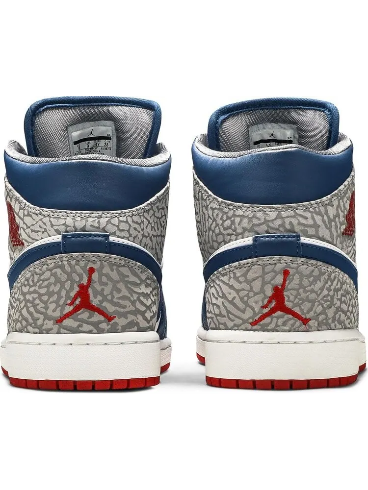 Кроссовки Air Jordan 1 Mid True Blue — изображение 6 из 8, белый