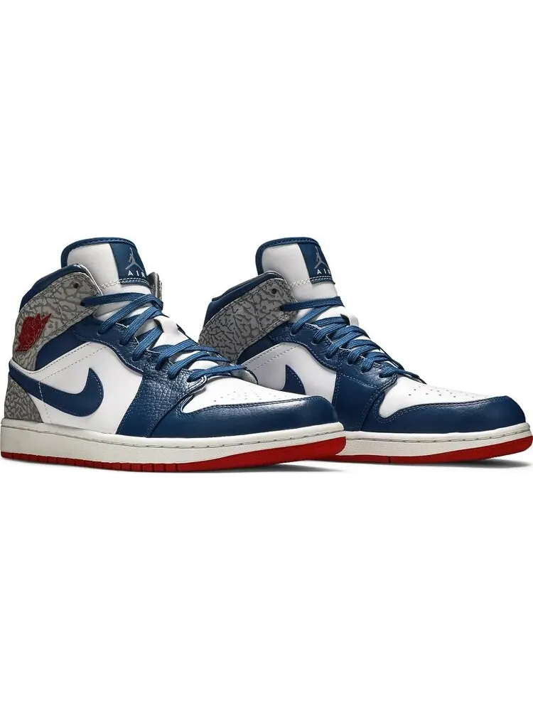 Кроссовки Air Jordan 1 Mid True Blue — изображение 8 из 8, белый