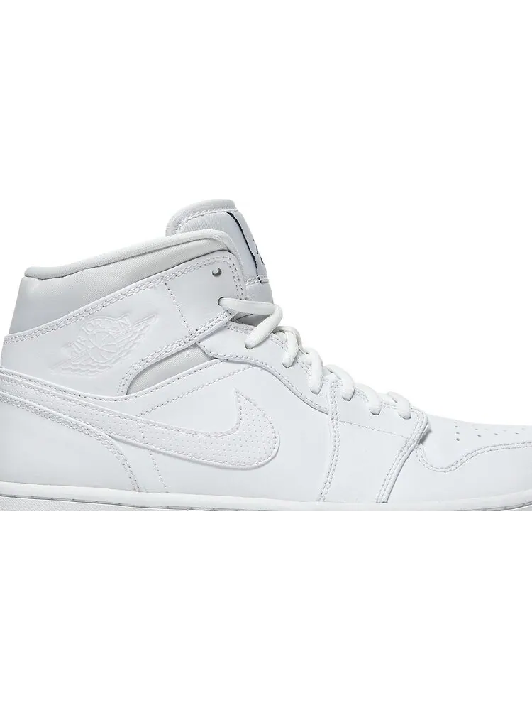 Кроссовки Air Jordan 1 Retro Mid White — изображение 2 из 8, белый