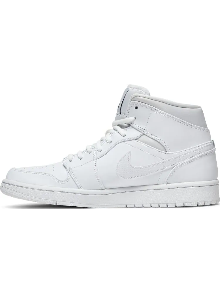 Кроссовки Air Jordan 1 Retro Mid White — изображение 3 из 8, белый