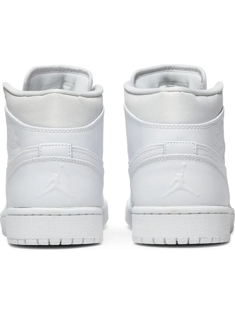 Кроссовки Air Jordan 1 Retro Mid White — изображение 6 из 8, белый