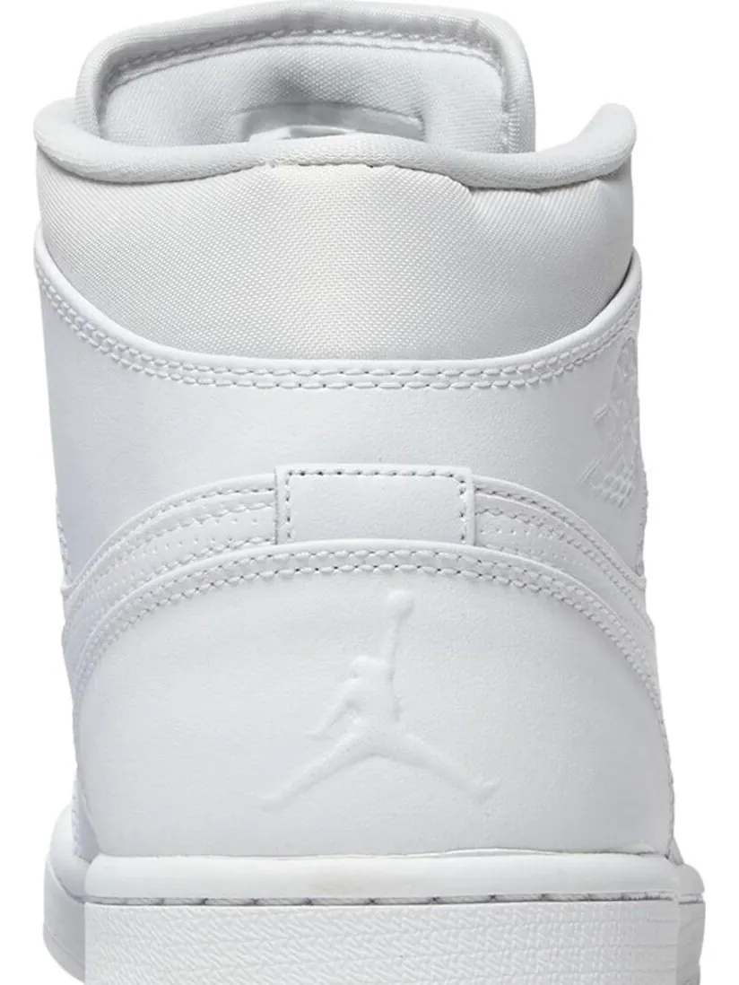 Кроссовки Air Jordan 1 Retro Mid White — изображение 7 из 8, белый