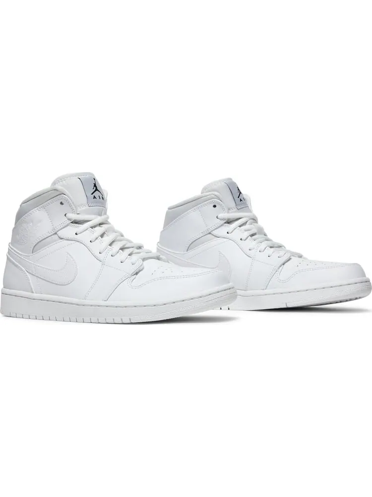 Кроссовки Air Jordan 1 Retro Mid White — изображение 8 из 8, белый