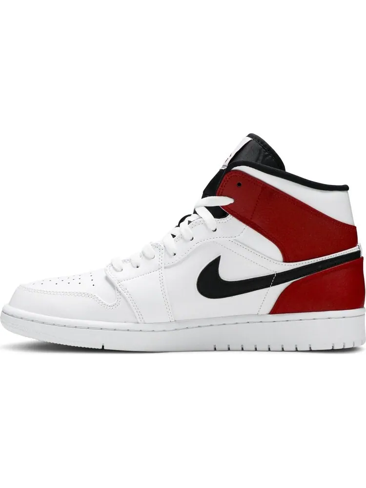 Кроссовки Air Jordan 1 Mid White Chicago — изображение 3 из 8, белый