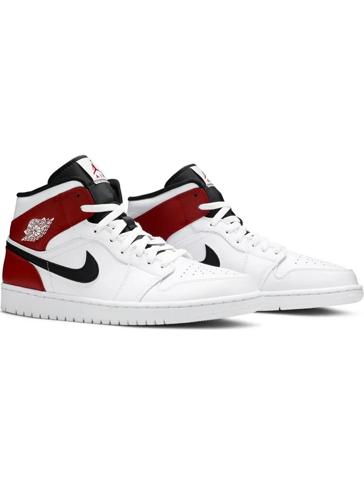 Кроссовки Air Jordan 1 Mid White Chicago — изображение 8 из 8, белый