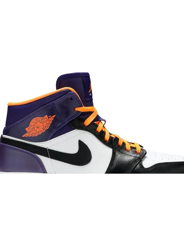 Кроссовки Air Jordan 1 Mid Phoenix Suns — изображение 2 из 8, белый