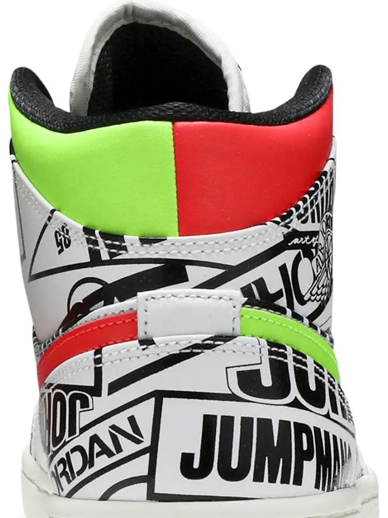 Кроссовки Air Jordan 1 Mid Over-Print Logos — изображение 7 из 8, белый