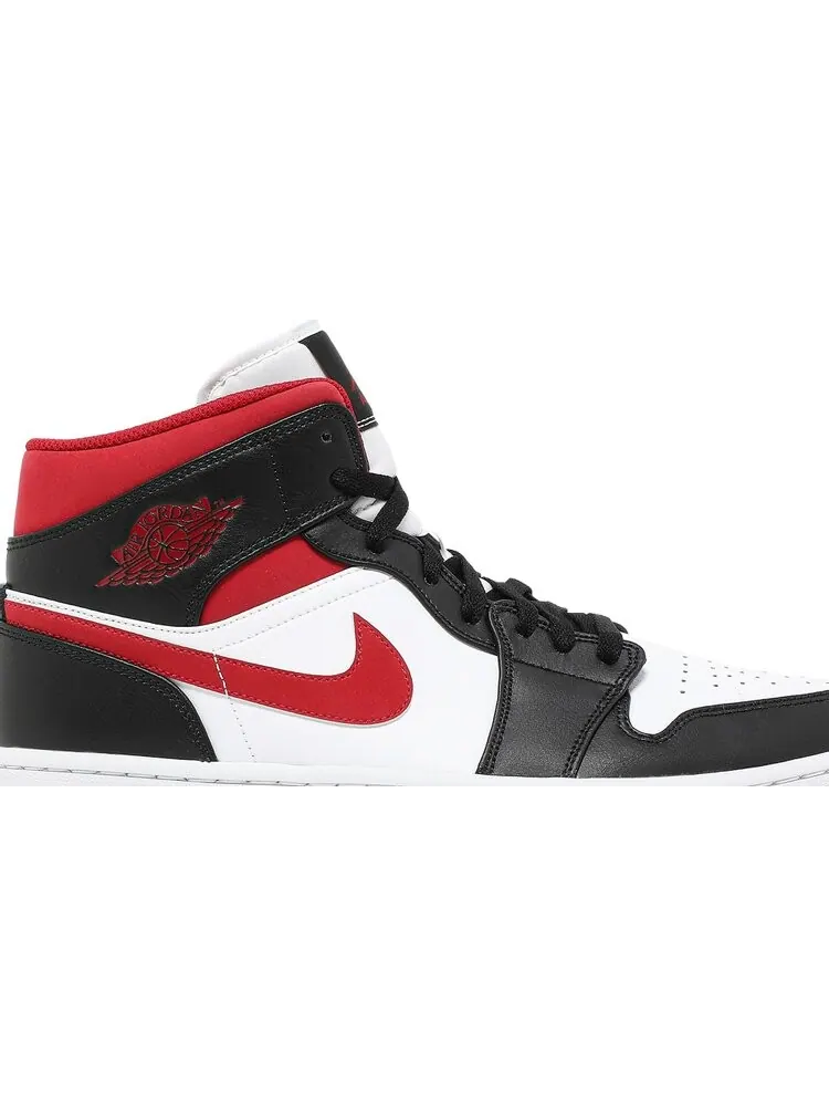 Кроссовки Air Jordan 1 Mid 'Black Gym Red' — изображение 2 из 8, белый
