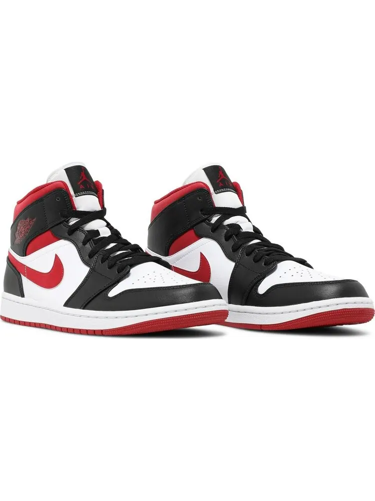 Кроссовки Air Jordan 1 Mid 'Black Gym Red' — изображение 8 из 8, белый
