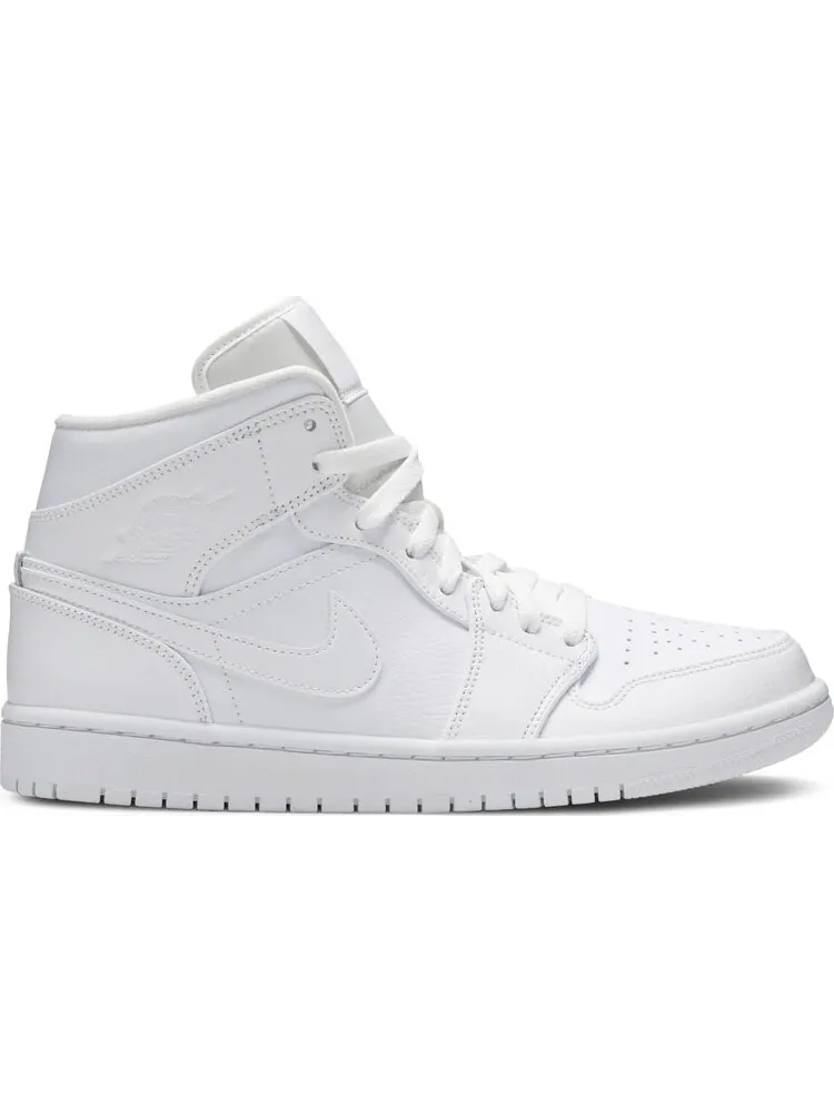 Кроссовки Air Jordan 1 Mid White — изображение 1 из 8, белый