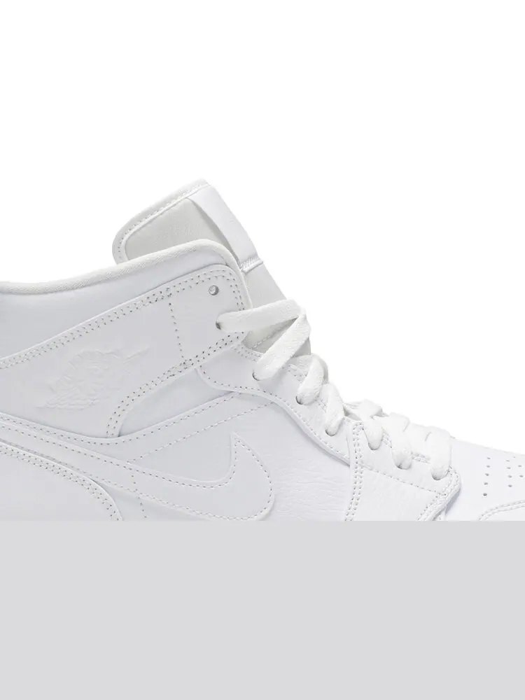 Кроссовки Air Jordan 1 Mid White — изображение 2 из 8, белый