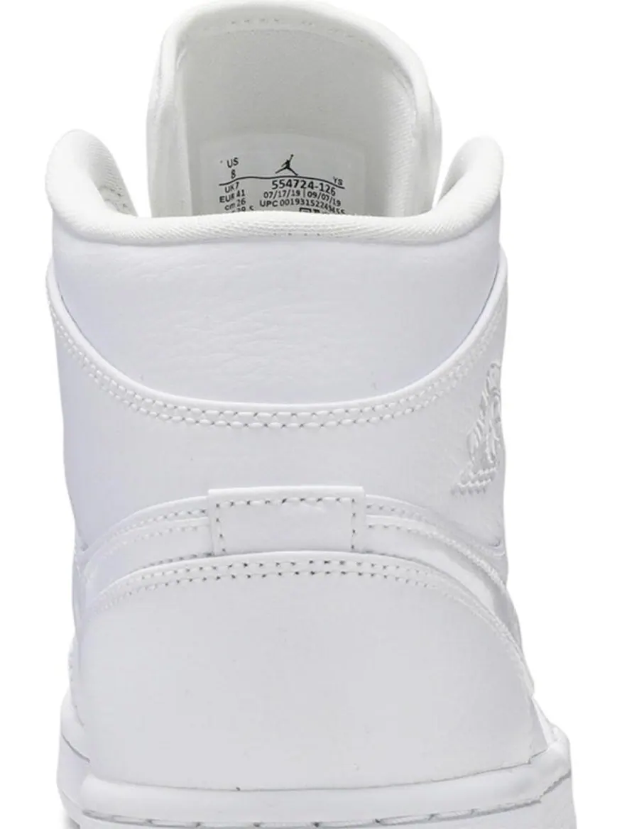Кроссовки Air Jordan 1 Mid White — изображение 7 из 8, белый