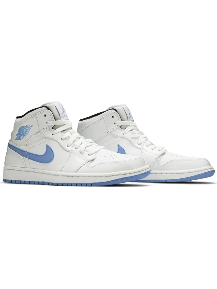 Кроссовки Air Jordan 1 Retro Mid Legend Blue — изображение 8 из 8, белый