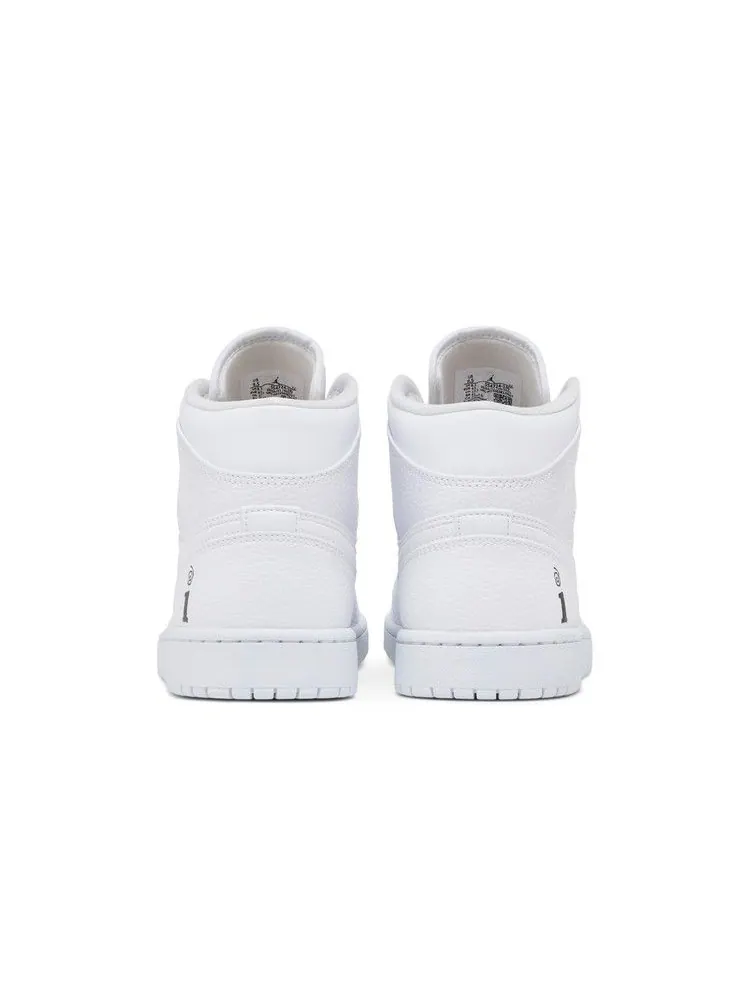 Кроссовки Air Jordan Interscope Records x Air Jordan 1 Mid 'Triple White' — изображение 7 из 9, белый/белый/белый