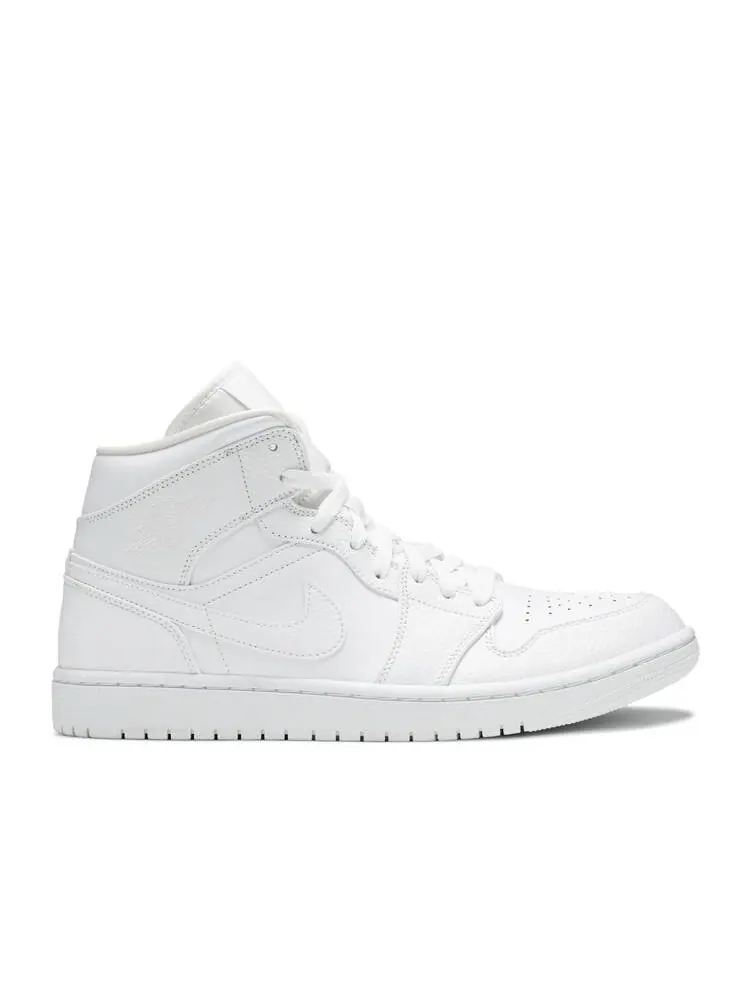 Кроссовки AIR JORDAN 1 MID 'TRIPLE WHITE' — изображение 1 из 4, белый