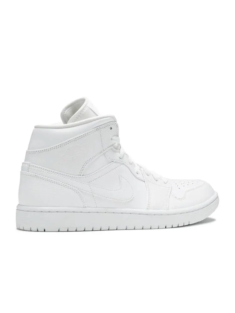 Кроссовки AIR JORDAN 1 MID 'TRIPLE WHITE' — изображение 3 из 4, белый