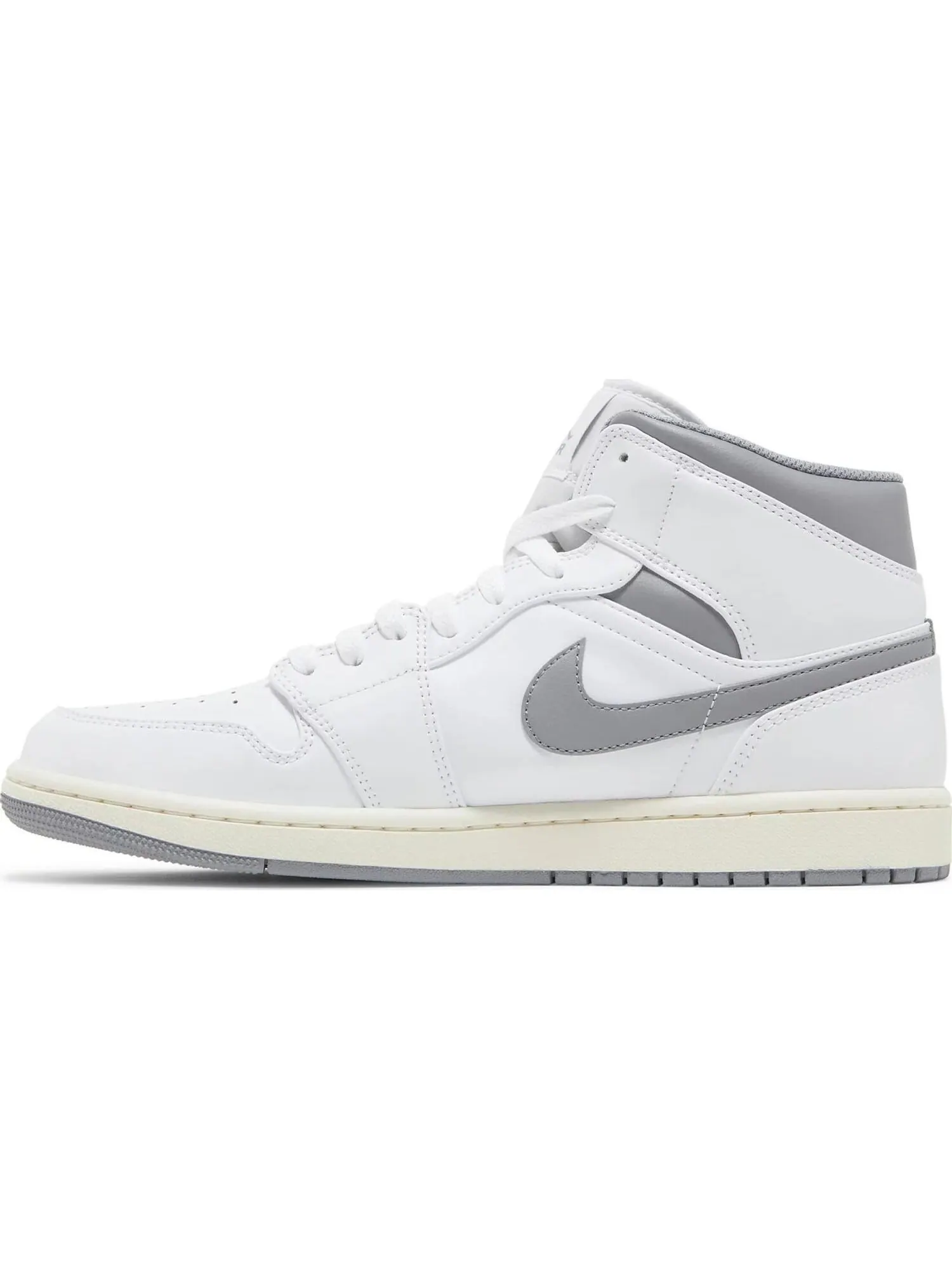 Кроссовки Nike Air Jordan 1 Mid — изображение 2 из 5, белый/серый