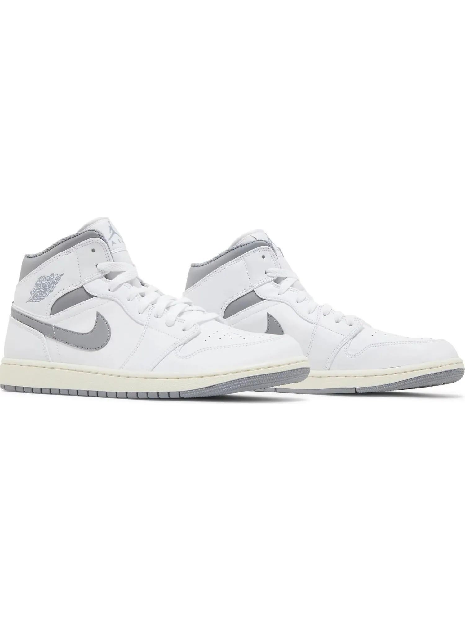 Кроссовки Nike Air Jordan 1 Mid — изображение 3 из 5, белый/серый