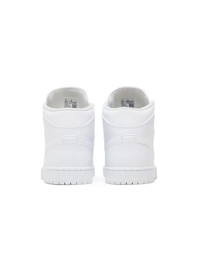 Кроссовки Air Jordan Air Jordan 1 Mid 'Triple White' — изображение 7 из 9, белый/белый/белый