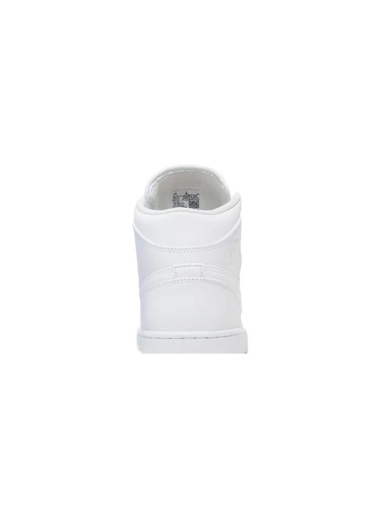 Кроссовки Air Jordan Air Jordan 1 Mid 'Triple White' — изображение 8 из 9, белый/белый/белый
