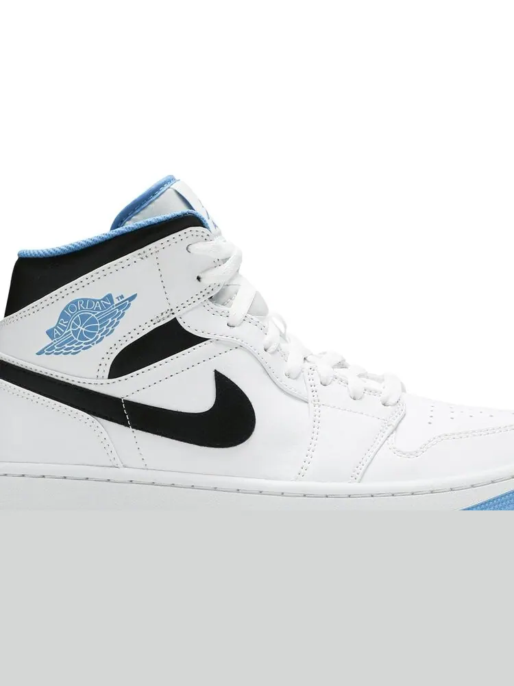 Кроссовки Air Jordan 1 Mid Laser Blue — изображение 2 из 8, белый