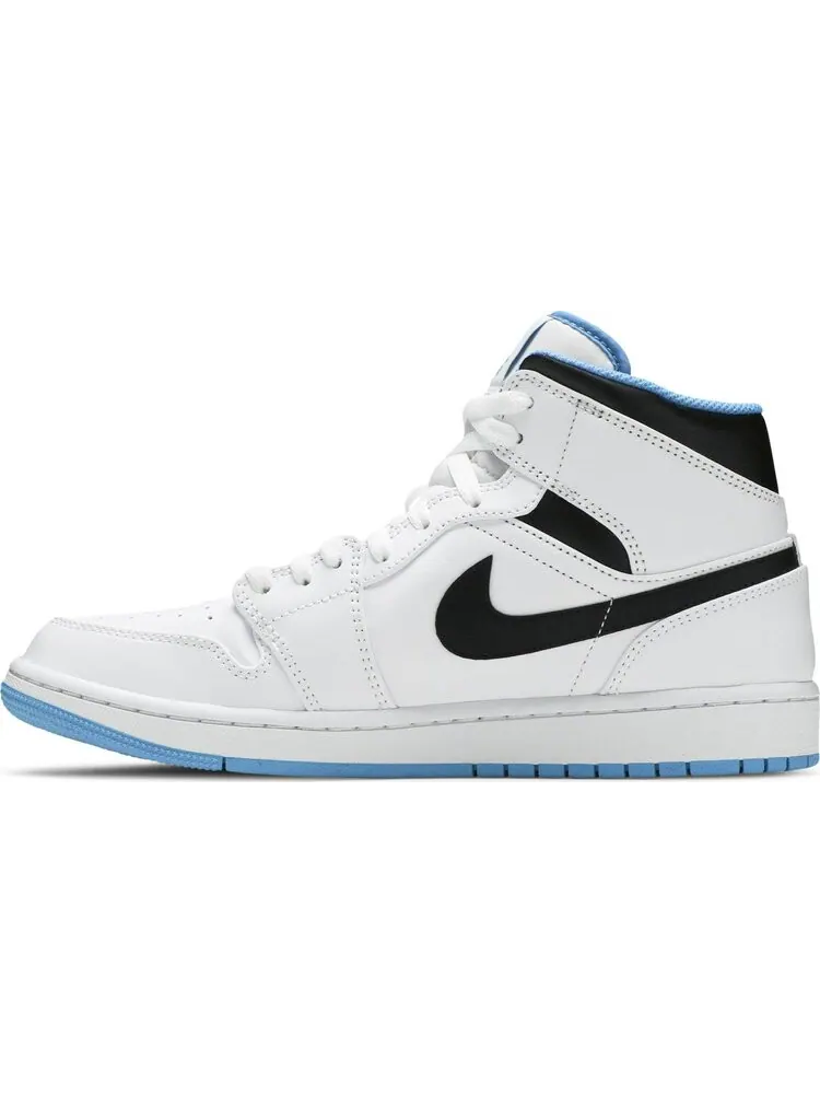 Кроссовки Air Jordan 1 Mid Laser Blue — изображение 3 из 8, белый