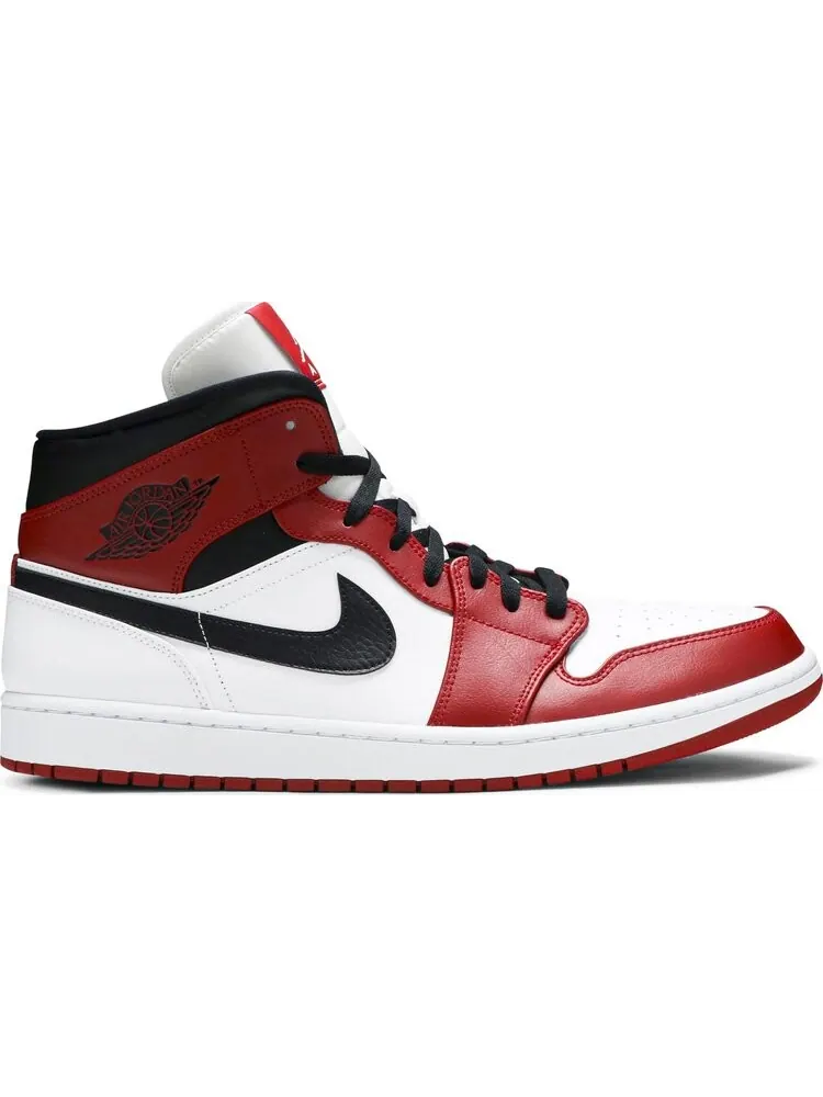 Кроссовки Air Jordan 1 Mid Chicago — изображение 1 из 8, белый
