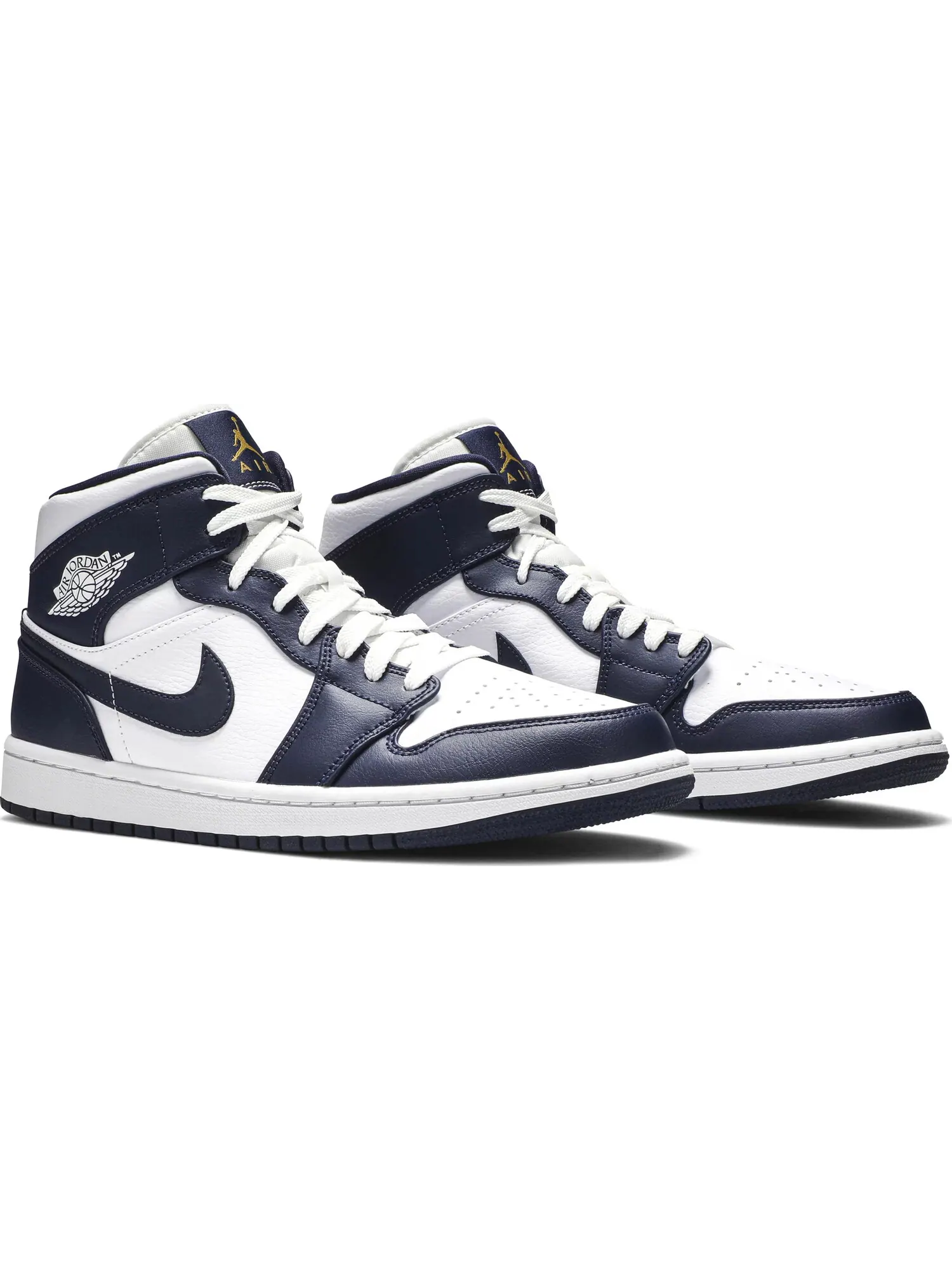Кроссовки Nike Air Jordan 1 Mid Obsidian/White — изображение 2 из 4, синий