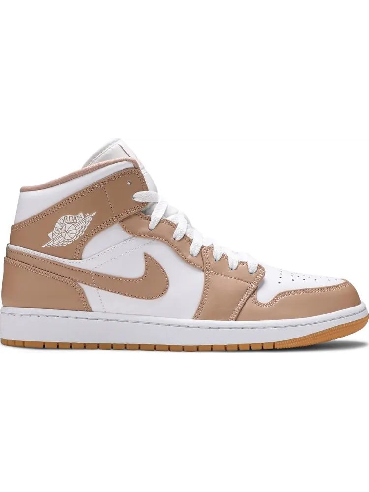 Кроссовки Air Jordan 1 Mid Tan Gum — изображение 1 из 8, загар