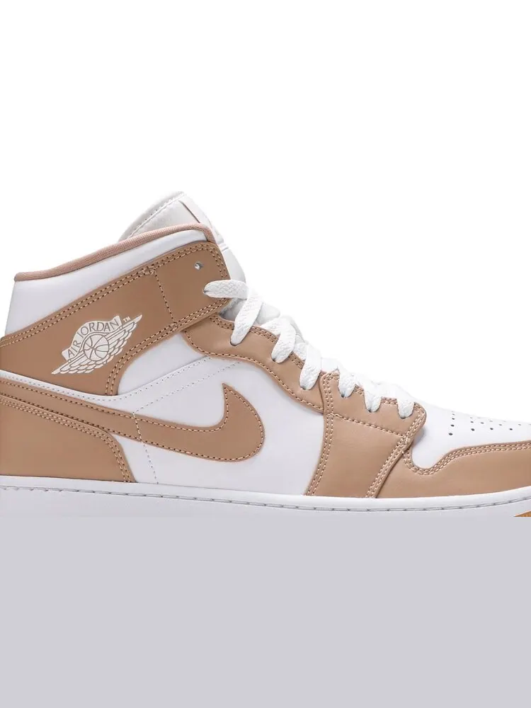 Кроссовки Air Jordan 1 Mid Tan Gum — изображение 2 из 8, загар