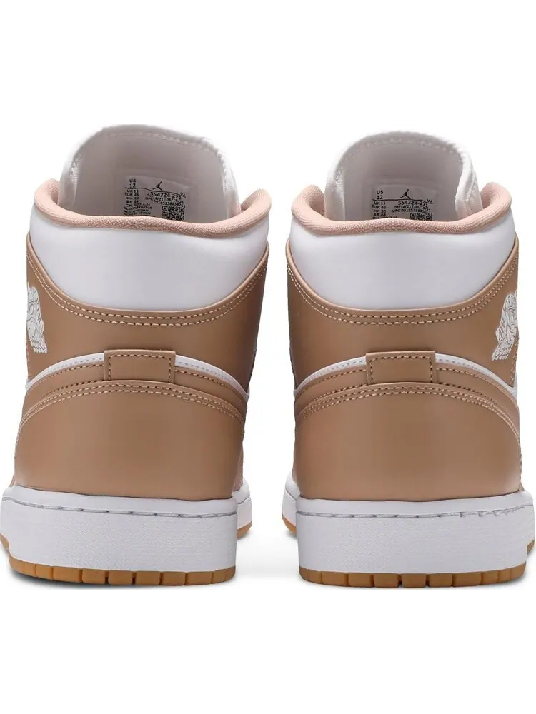 Кроссовки Air Jordan 1 Mid Tan Gum — изображение 6 из 8, загар