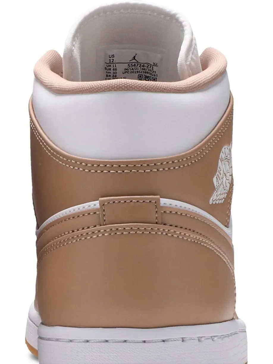 Кроссовки Air Jordan 1 Mid Tan Gum — изображение 7 из 8, загар