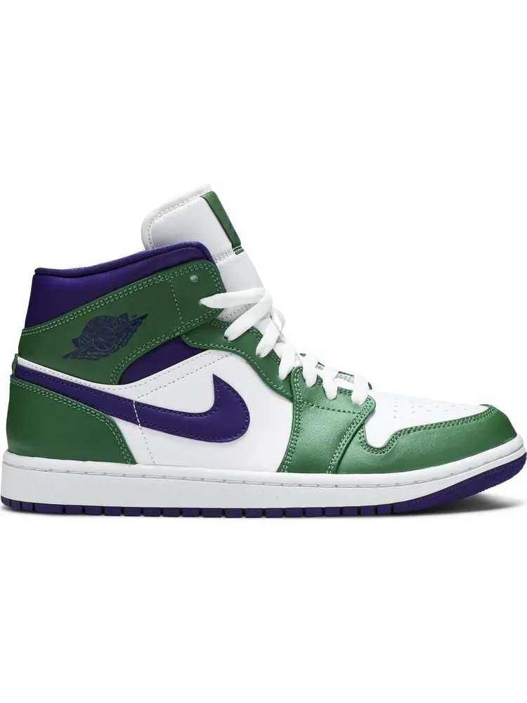 Кроссовки Air Jordan 1 Mid Hulk — изображение 1 из 8, фиолетовый зеленый