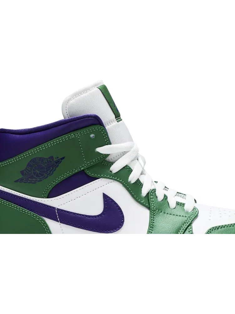 Кроссовки Air Jordan 1 Mid Hulk — изображение 2 из 8, фиолетовый зеленый