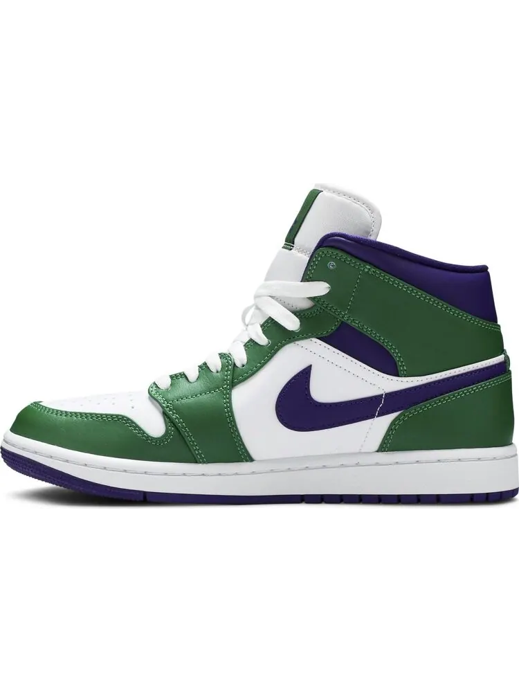 Кроссовки Air Jordan 1 Mid Hulk — изображение 3 из 8, фиолетовый зеленый