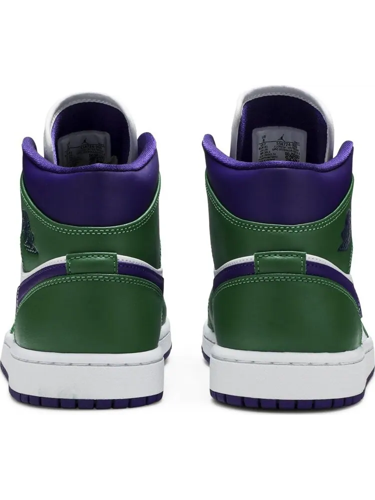 Кроссовки Air Jordan 1 Mid Hulk — изображение 6 из 8, фиолетовый зеленый
